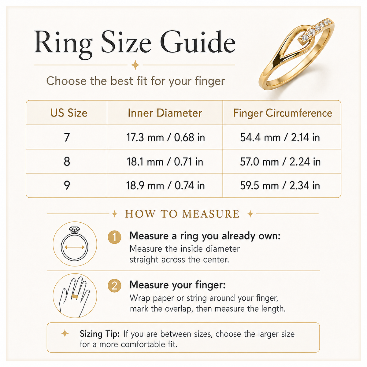 Gold-plated intertwined ring with sparkling details – ACSRY product image 4