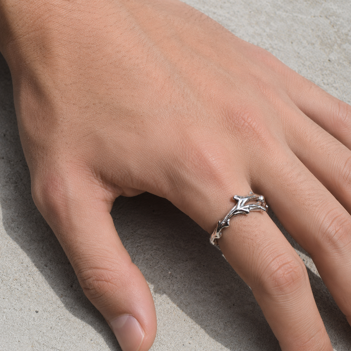 Branch-inspired stainless steel ring – ACSRY product image 2