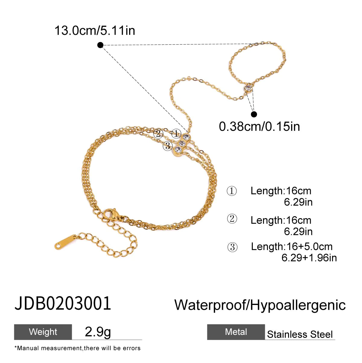Women's hand chain bracelet jewelry – ACSRY product image 3