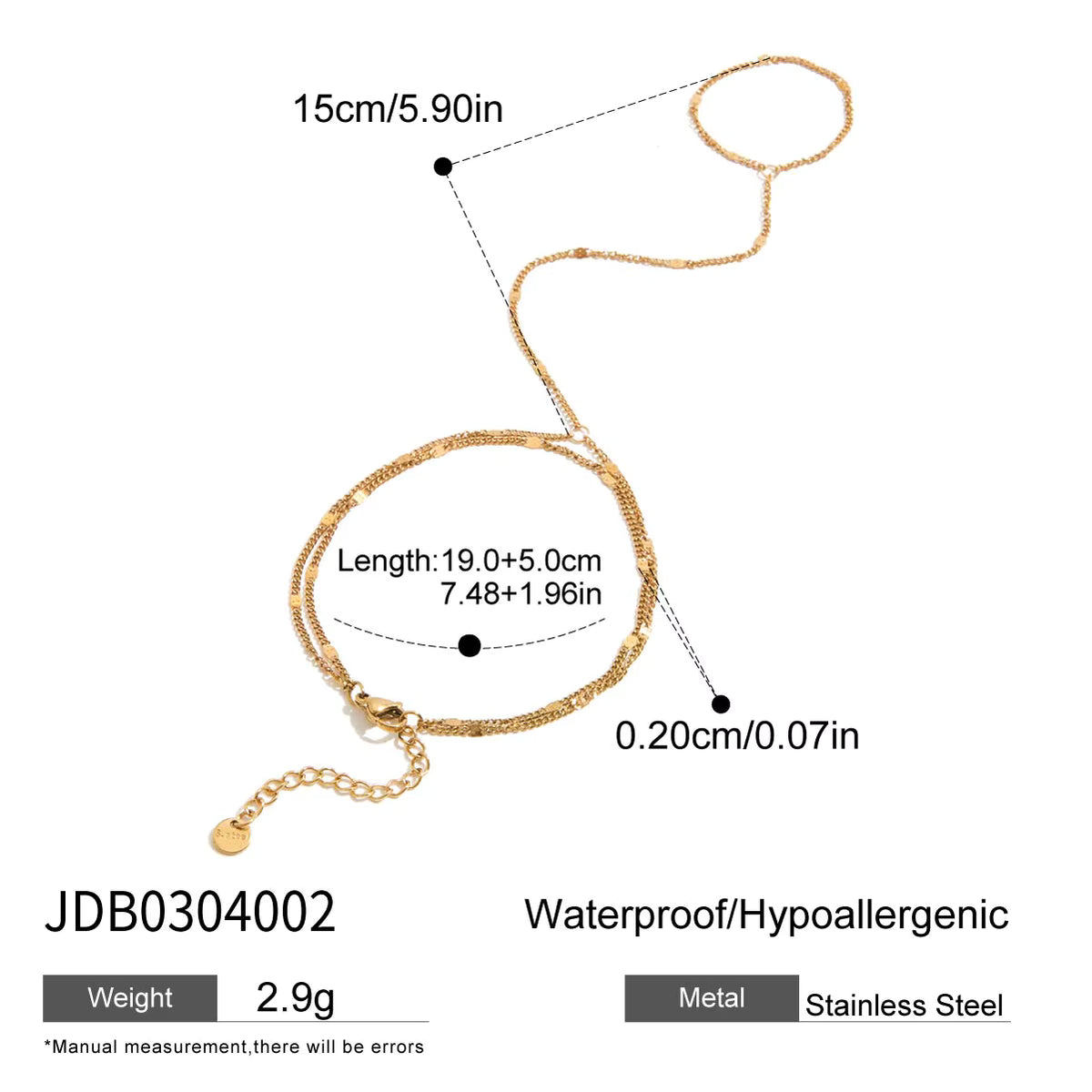 Women's hand chain bracelet jewelry – ACSRY product image 6