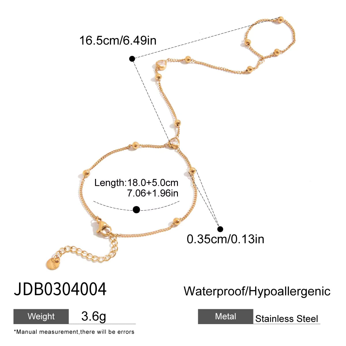 Women's hand chain bracelet jewelry – ACSRY product image 8