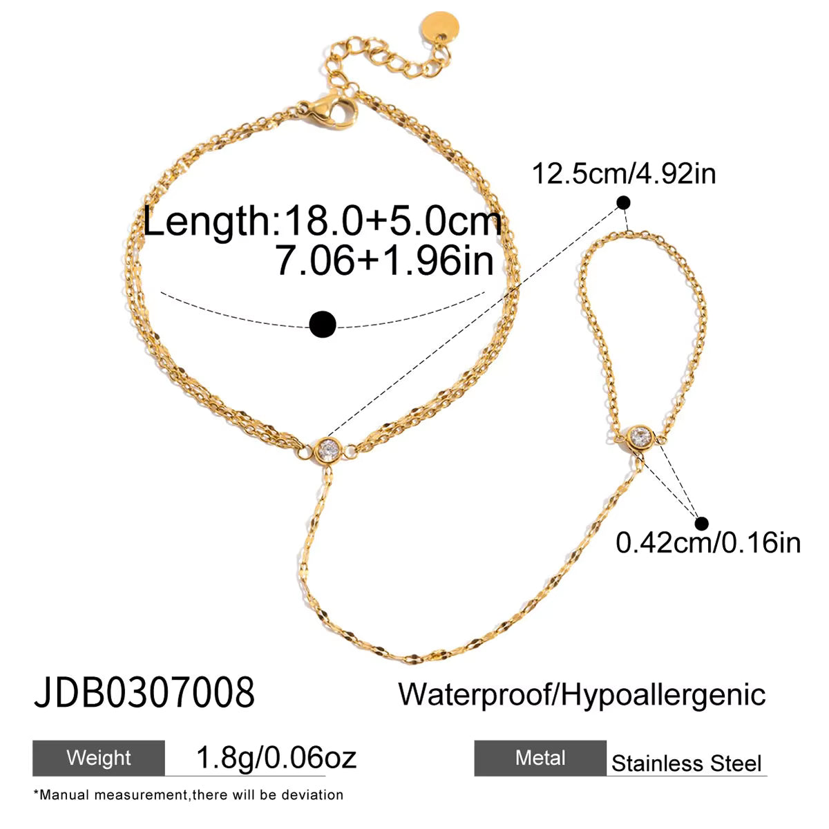 Women's hand chain bracelet jewelry – ACSRY product image 9